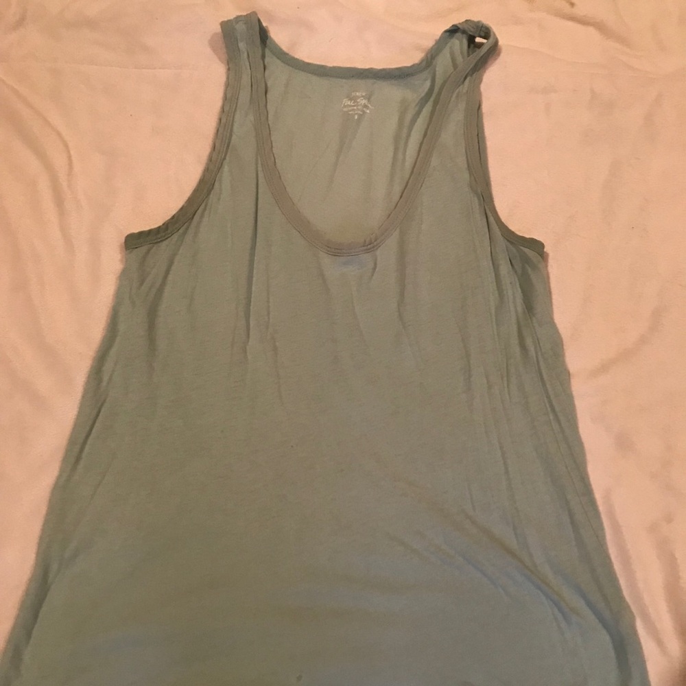 Igor blue jcrew tank with detailing